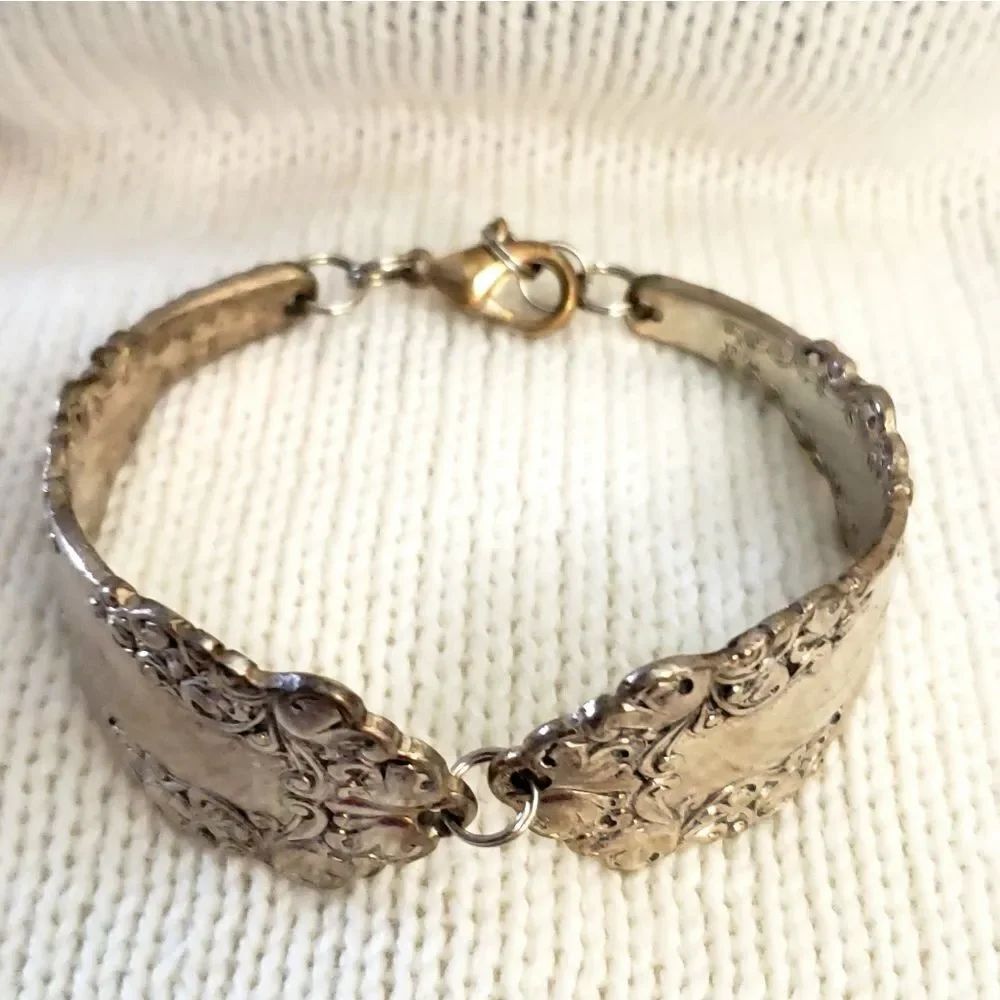 Small Triple Silver Tone Bracelet